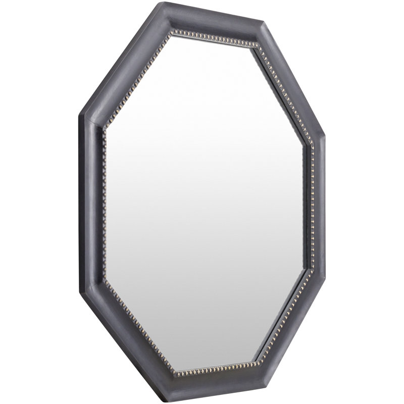 Miroir décoratif Ellye, Noir, noir, noir, noir, 42 po x 42 po