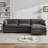Redenius L-Shape Boucle Upholstered Sectional Sofa With Armrest-107084666