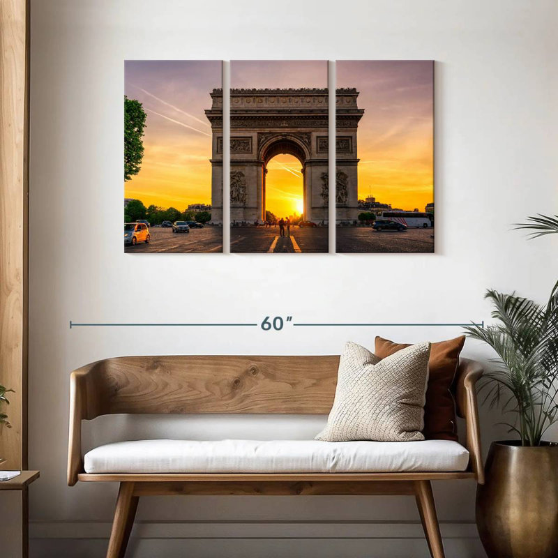 Nicci Paris Arc De Triomphe Sunset, 28" H x 45" W