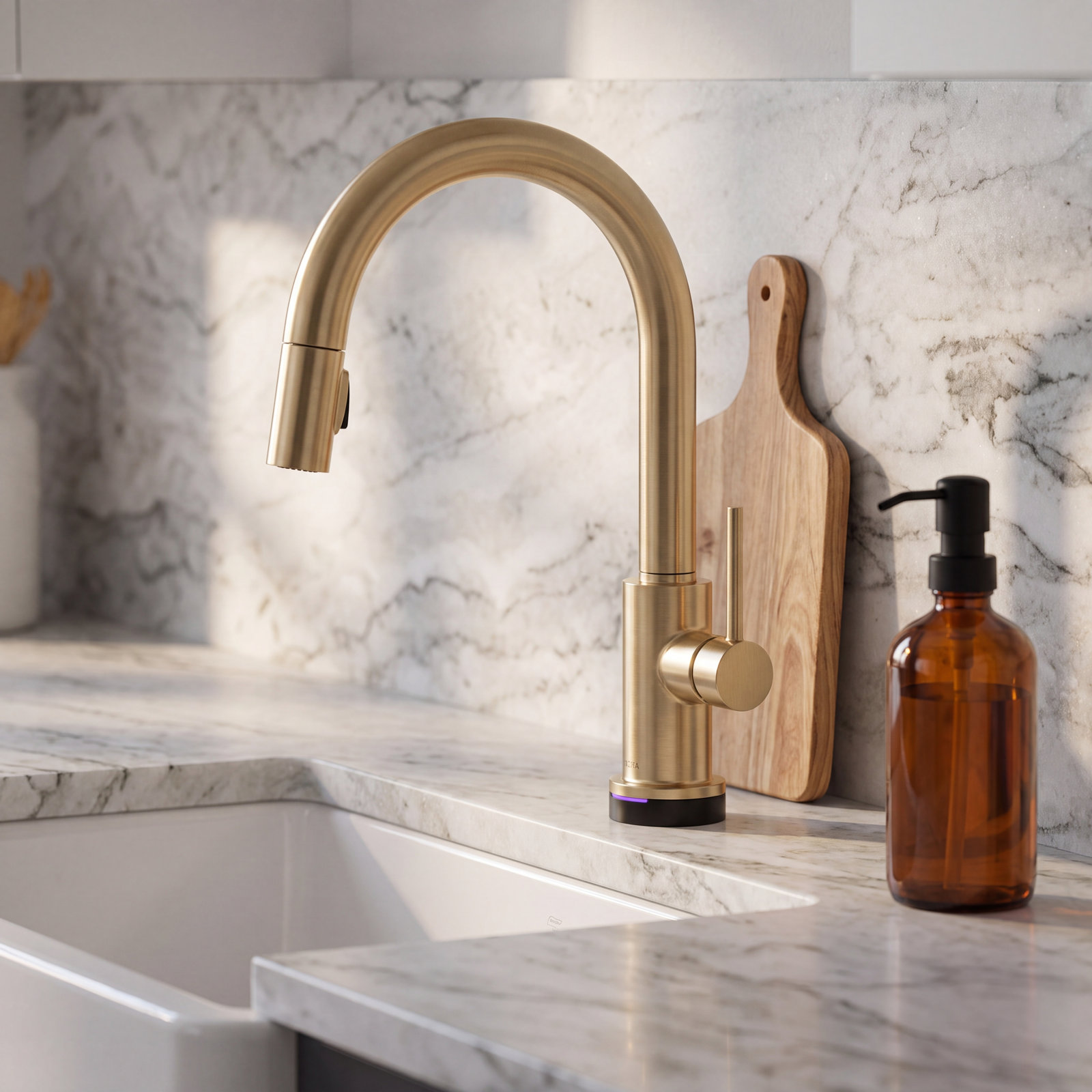 Trinsic Pull-Down Touch Kitchen Faucet, Brilliance Champagne Bronze