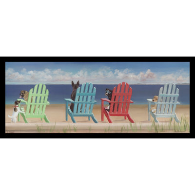 « Rainbow chair tails » par Carol Saxe-impression d’art graphique encadrées sur papier