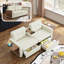 Canapé-causeuse pour le salon, canapé en tissu chenille 70,08 po avec tiroirs de rangement coulissants, tables d'appoint pliables, console porte-gobelet, coussins moelleux en éponge-215212417