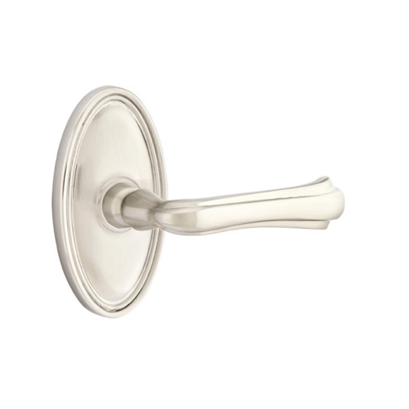 Levier de porte avec rosette Wembley, Gauche, Nickel satiné