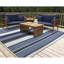 Tapis rayé bleu marine / blanc Sallee-1839191145