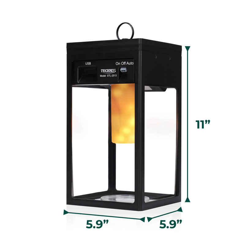 Solar Portable Lantern With Flame Effect