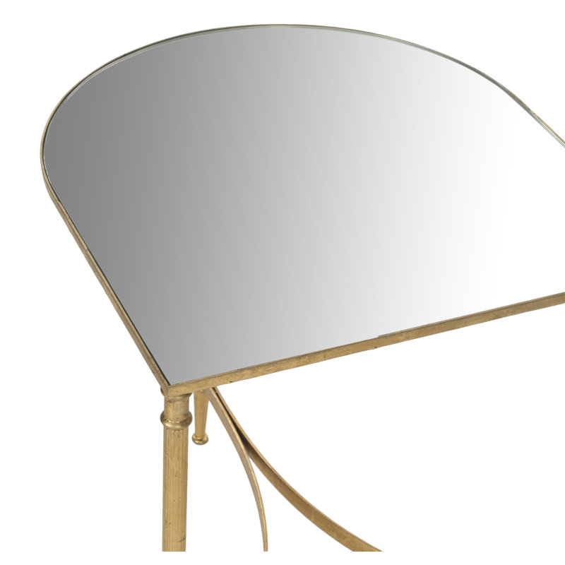 Cerulean 3 Legs End Table, Gold, 50.8cm H x 50cm W x 45cm D