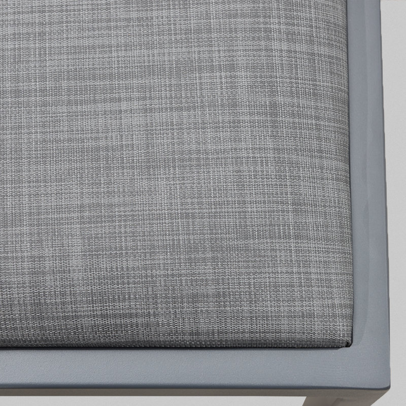 Tabouret de bar avec coussin, Structure gris foncé / coussin gris