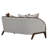 Houston Bouclé 2-Seater Loveseat - Pebble Gray/Walnut