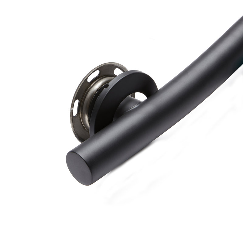 Lifestyle & Wellness Stainless Steel Wave Grab Bar, Matte Black, 5.35" H x 24" W