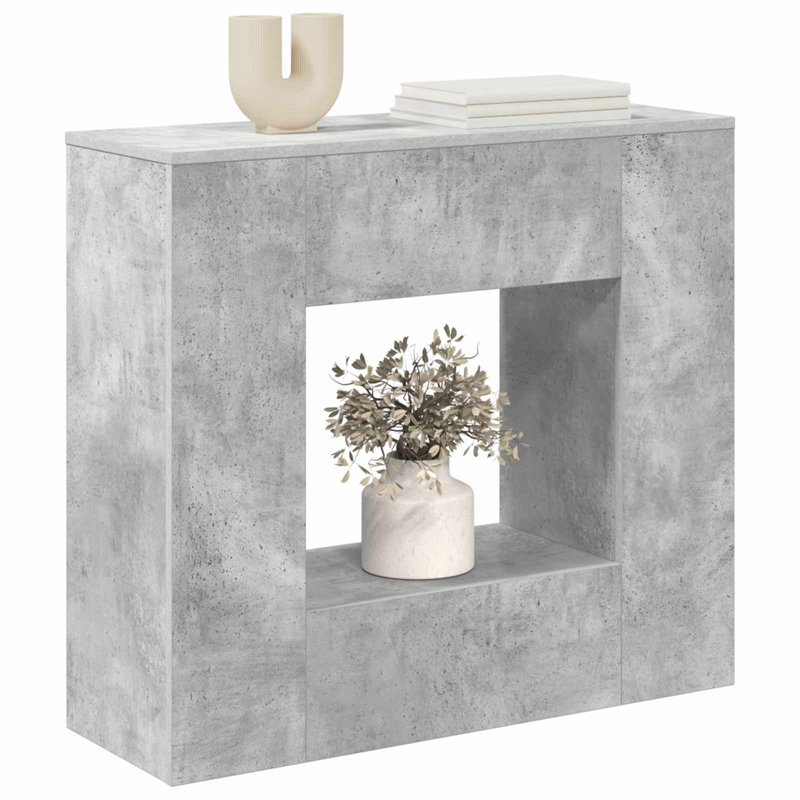 Console Table, Concrete Grey, Concrete Grey, 74cm H x 82cm W x 29cm D, Concrete Grey