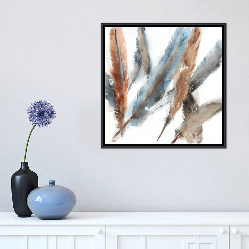 «Past And Présent I», reproduction sur toile, H 18 po x l 18 po x P 1,5 po, Toile avec cadre noir, Pas de tapis