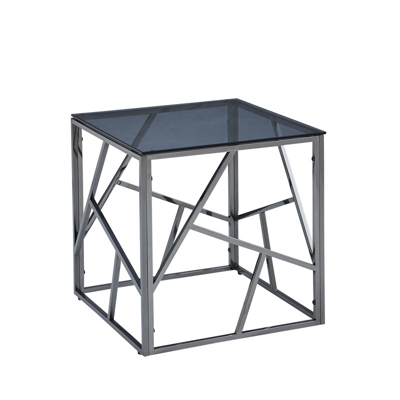Azor Glass Top Frame End Table