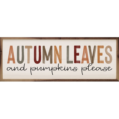 "Feuilles d'automne colorées sur blanc" sur bois
