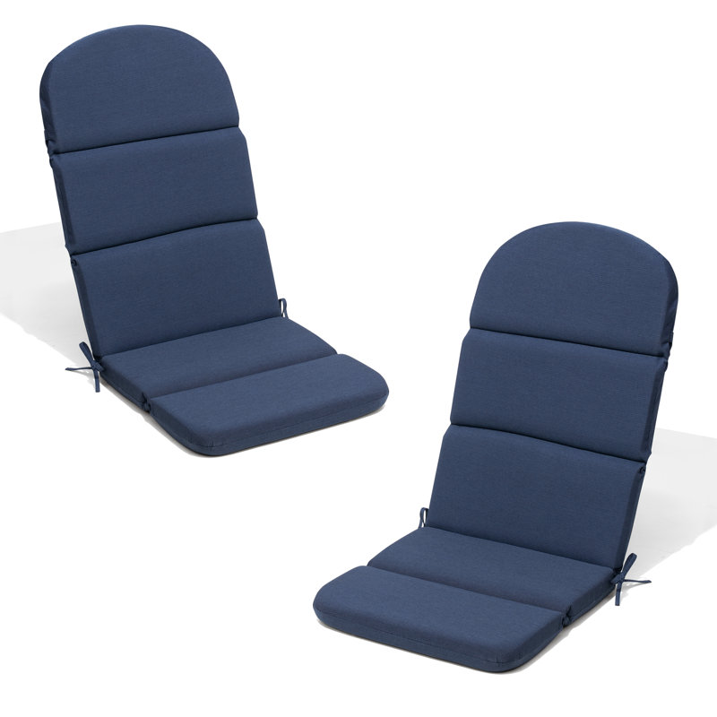 Ebern Designs 2.36''  Adirondack Chair  Outdoor Seat / Back Cushion, 2, Polyester, Navy