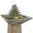 Weather-Resistant Layered Pyramid Slate Outdoor Water Fountain with Light