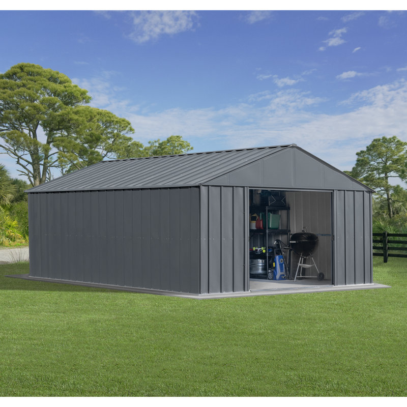 Classic Metal Shed, 12 X 17, Charcoal, Charcoal, 12 x 17