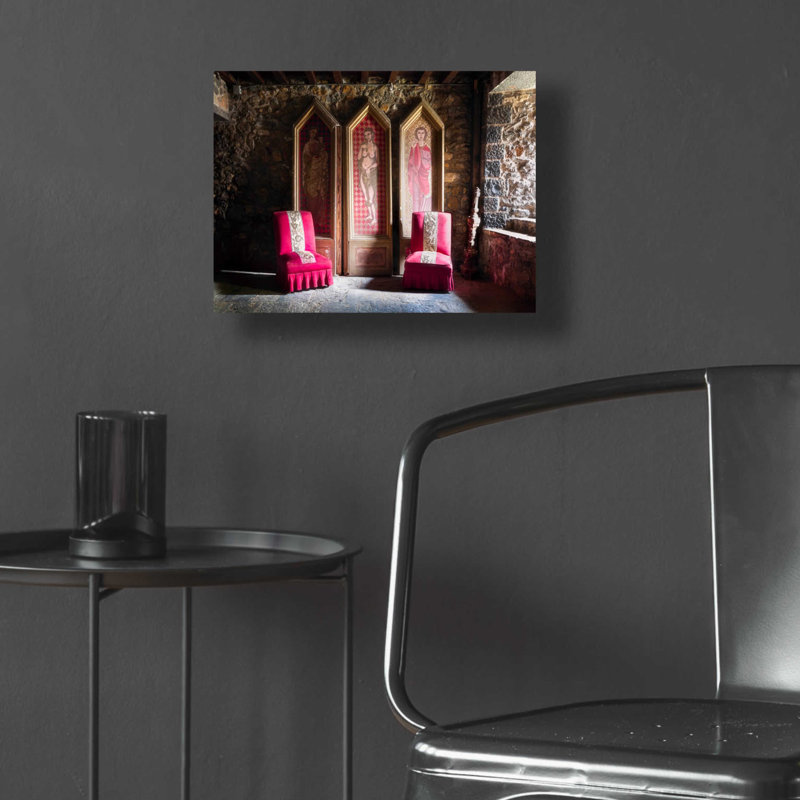 «Colorful Chairs» par Roman Robroek, art mural en verre acrylique, H 12 po x l 16 po x P 0,13 po