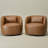 Bruschi 34" W Faux Leather Swivel Armchair-310443004