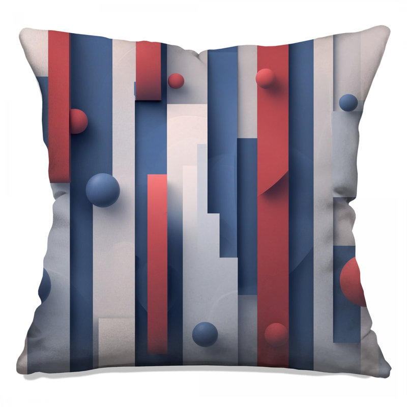 Coussins décoratifs double face à motifs géométriques sphériques, 14 X 14 pouces