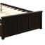 Lit plateforme simple en bois massif Abrams, cadre de lit-419384327
