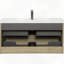 Meuble-lavabo flottant avec lavabo et armoire de rangement murale-310377031