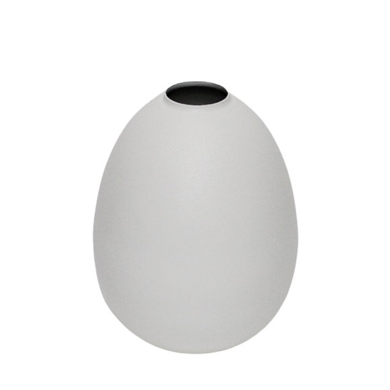 Jenny Sm. Vase en fer noir H 6,25 po - noir, Blanc, H 6,25 po x l 5 po x P 5 po