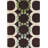 Osteen Authentic Hand-Crafted Hand-Tufted Wool Brown, Blue & Cream Mid-Century Modern Geometric Circles Area Rug-121834112-24323871