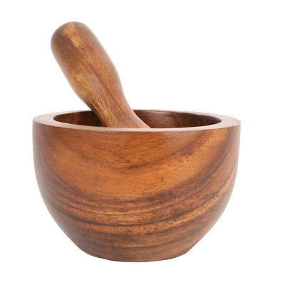 Flanagan Wood Mortar And Pestle Set