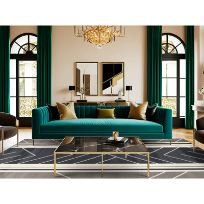  Tapis lavable rayé gris ardoise perlé