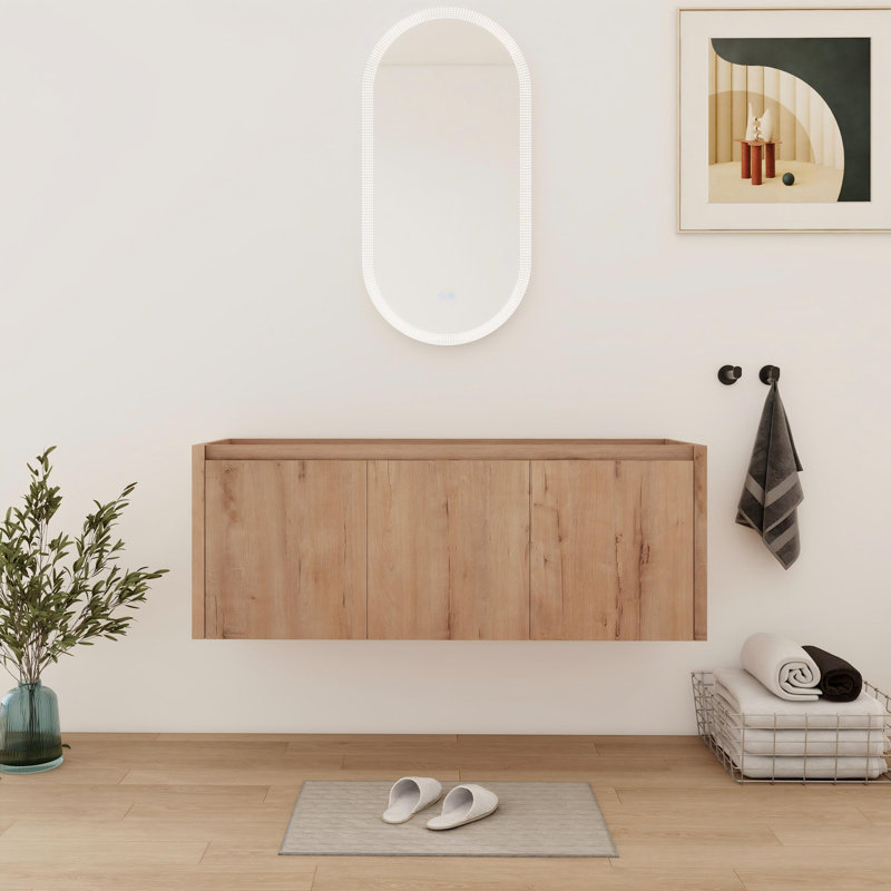 48'' Single Floating Bathroom Vanity  Base With 3 Doors