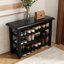 Banc de rangement pour chaussures en bois massif - hauteur de 47 pouces-860228978