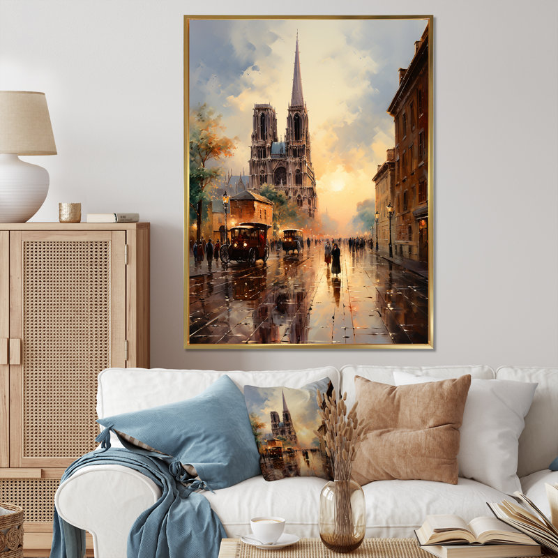 «Cassiel The Rouen Cathedral Series» par Claude I sur impression sur toile, Cadre flottant doré, H 40 po x l 30 po x P 1,5 po