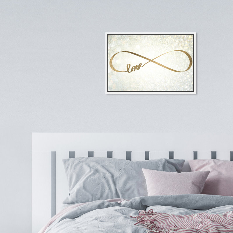 Citations et dictons «Sparkle Love» - impression, H 36 po x l 54 po, Toile avec cadre blanc