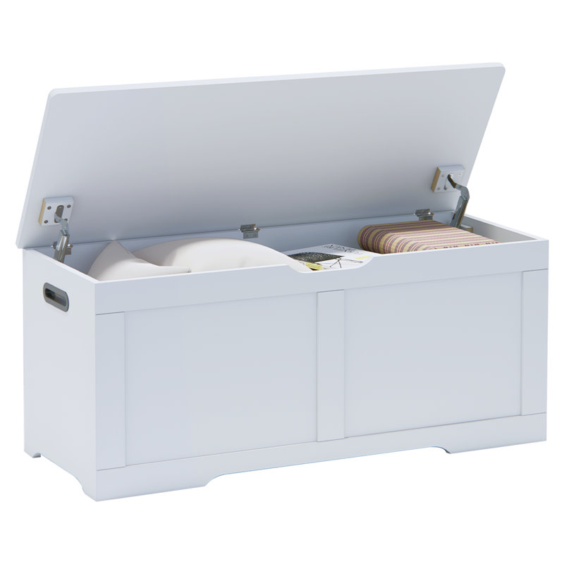 Varuna Manufactured Wood Vintage Trunk, White