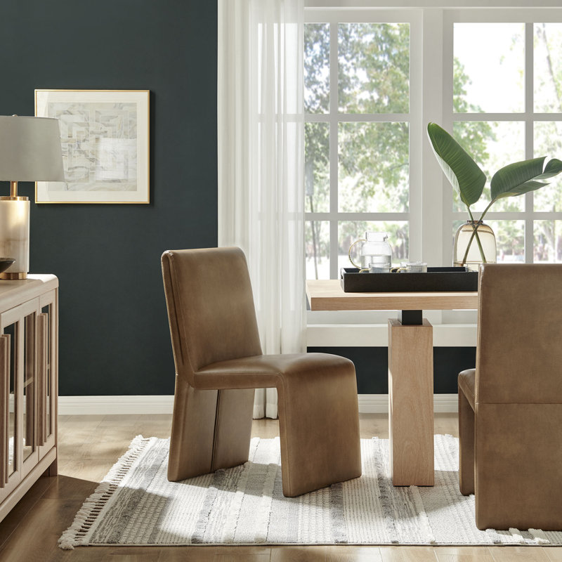 Chaise d'appoint en cuir Emory, Canyon