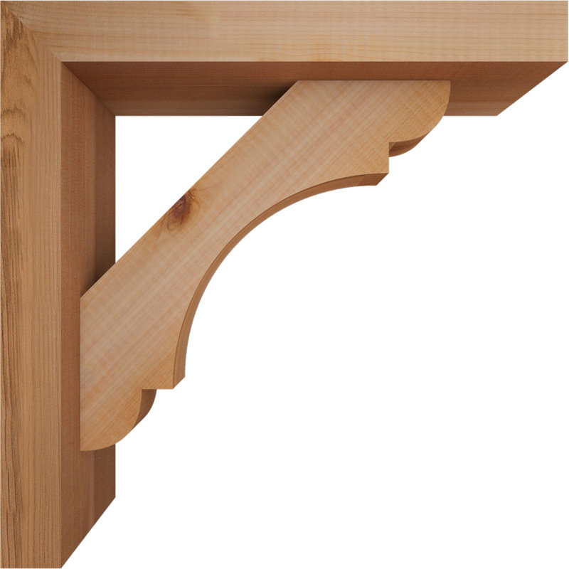 Support de bloc olympique avec entretoise décalée, 14 po x 14 po, Cèdre rouge occidental de l 3 1/2 po (lisse)