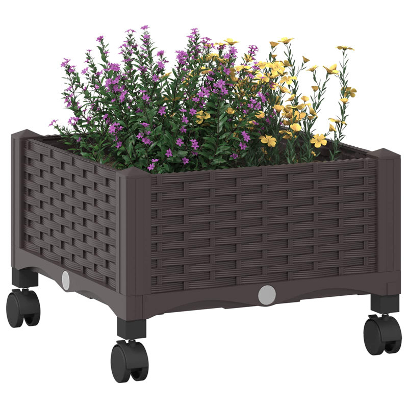 Elevated Planter, 29cm H x 40cm W x 40cm D, Brown