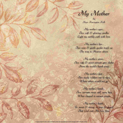 " My Mother Poem Photo Mat3 "