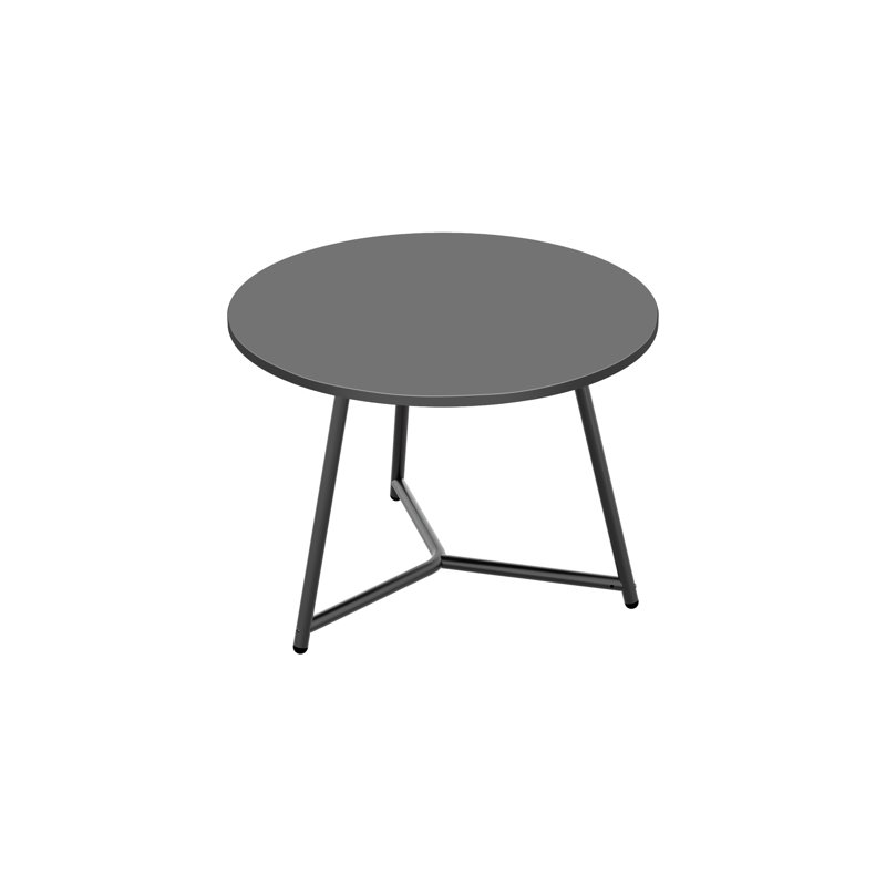Three Leg Coffee Table, 43.5cm H x 60cm W x 60cm D, Black