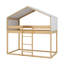 Lit superposé simple en bois avec tente pour enfants - Dream Playhouse Design-1099116982