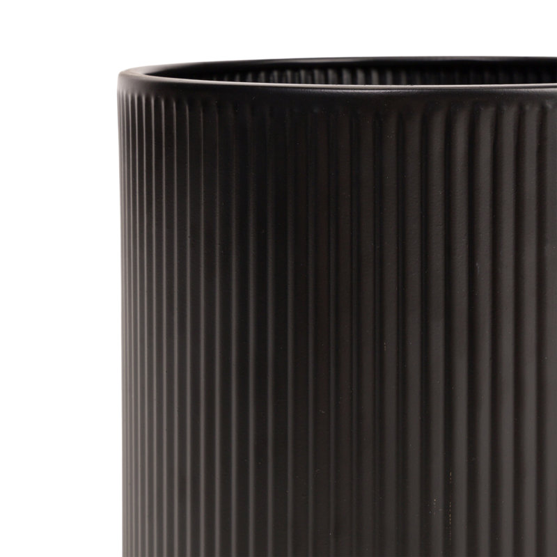 Ensemble de 3 pots Laurettu Everett avec base en ambrose, Noir