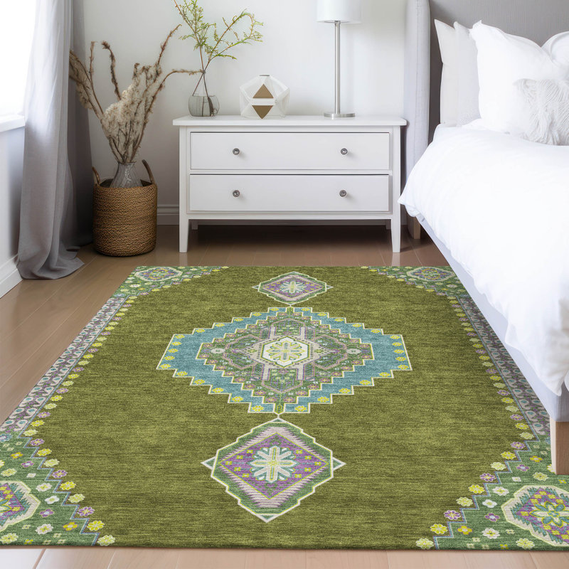 Machine Washable Indoor/Outdoor Chayden ACN1014 Rug, Rectangle 5' x 7'6"
