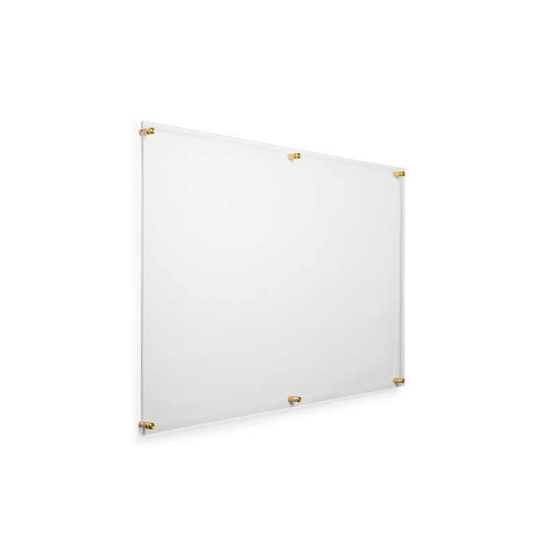 Double Panel Floating Acrylic Picture Frame, 24" W x 36" H, Gold