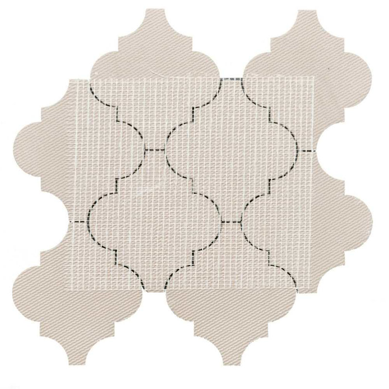 Stately Arabesque 11" x 12" Porcelain Marble Look Wall & Floor Tile, Calacatta