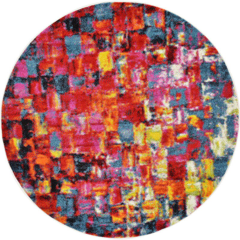 Marianne Abstract Indoor Rug, Round 6'1"