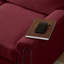82 pouces American Design 3 bourgogne, mousse haute, assise mi-douce 82 po avec structure incurvée, rembourrée et stable