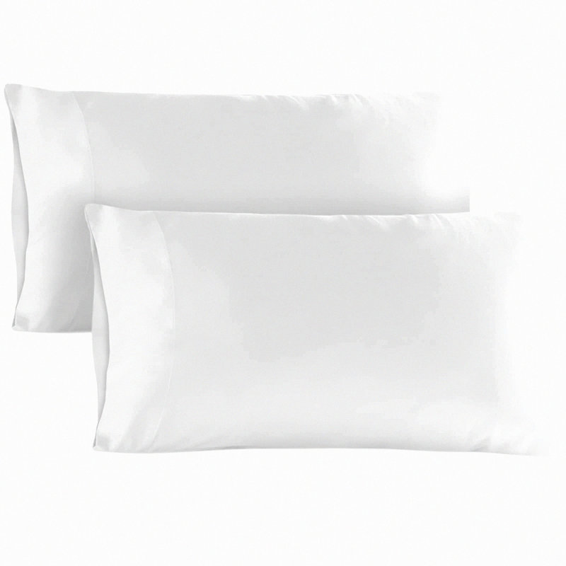 CoolSilk Hair-Saving Pillowcase Set - Queen Size (20x30 Inch) - White - Pack of 2 - Cooling Technology - Silky Smooth - Hair Protection - Breathable Fabric