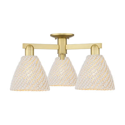 Plafonnier semi-encastré 3 lumières Sadye