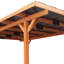 Abri d'auto en bois massif 18,3 x 12,6 x 7,8 pi avec toit rigide en acier galvanisé