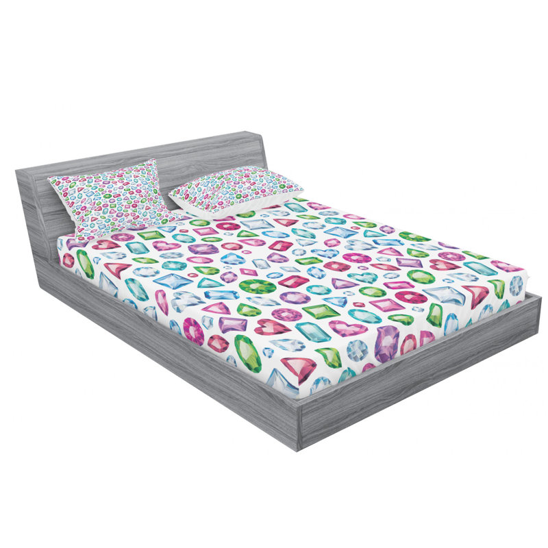 Microfiber Sheet Set, Queen Sheet Set with Fitted Sheet